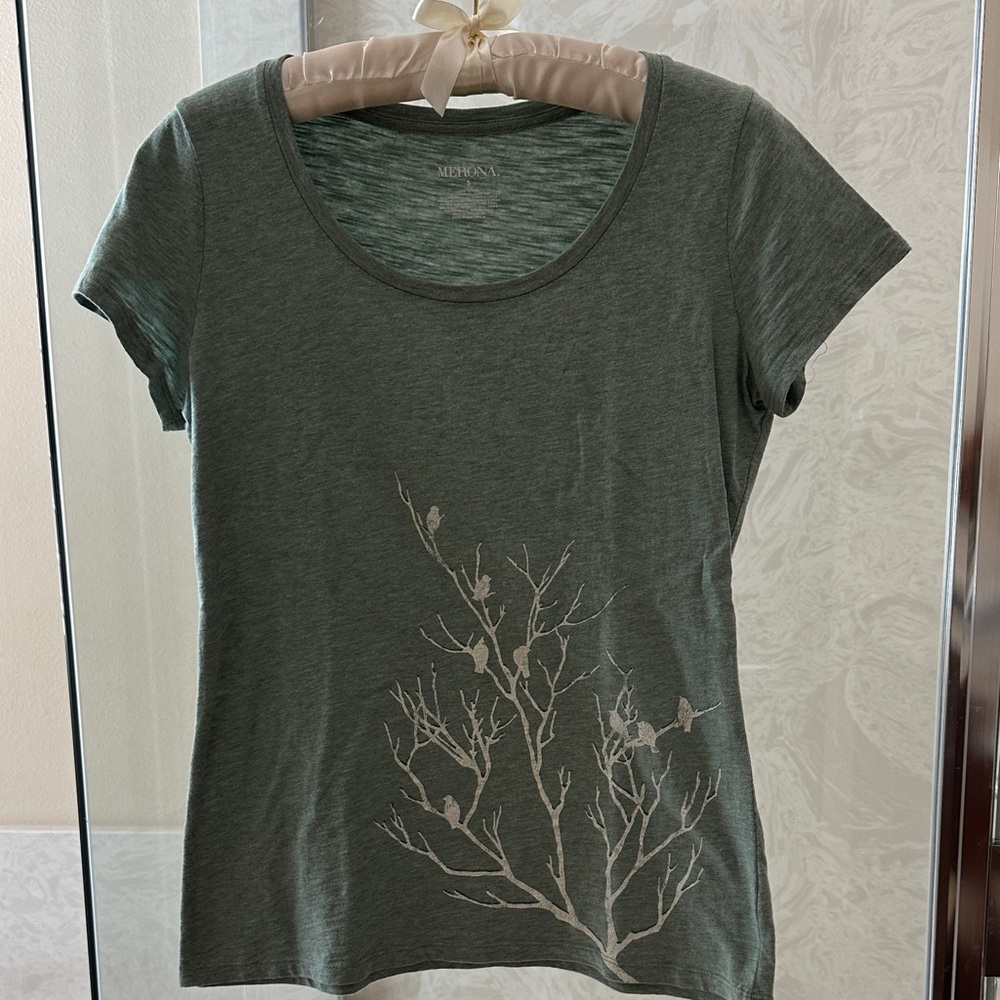 Merona Green Branch Graphic Tee